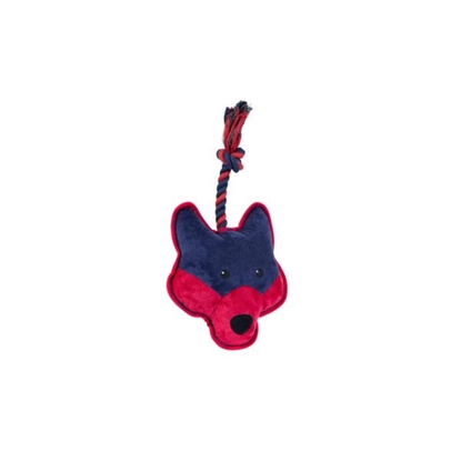 Picture of Freedog Tough Fox Dog Toy with Sound & Rope – Durable Plush